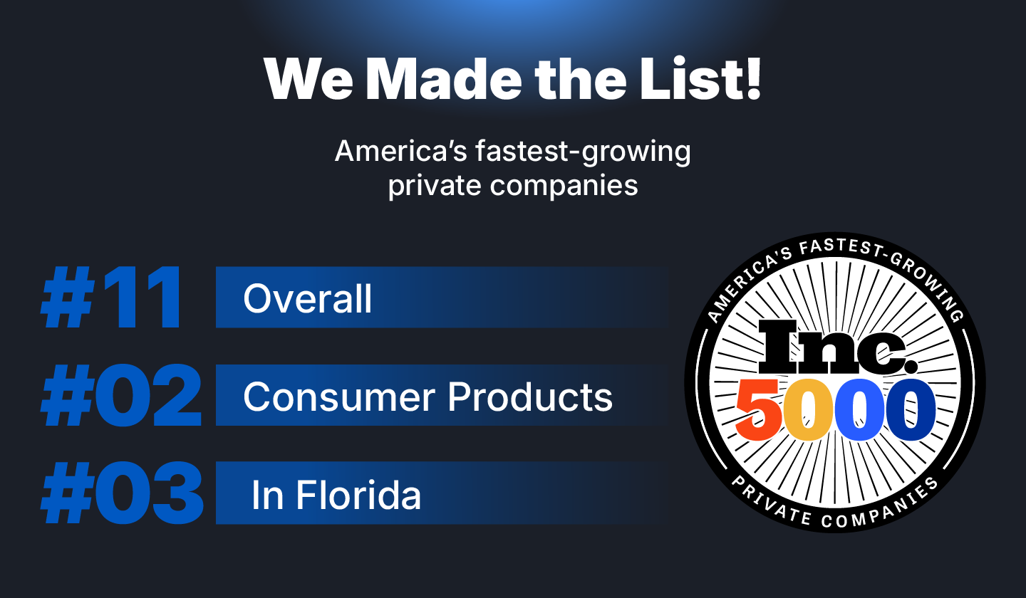 Inc. 5000 - KashKick Ranked #11 Overall, #2 in Consumer Products, and #3 in Florida.